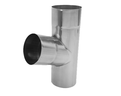 Детальное фото тройник трубы, цинк-титан, d-100 мм, aquasystem