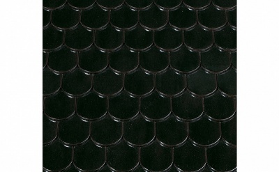 Детальное фото керамическая черепица рядовая creaton biber klassik finesse черный глазурь